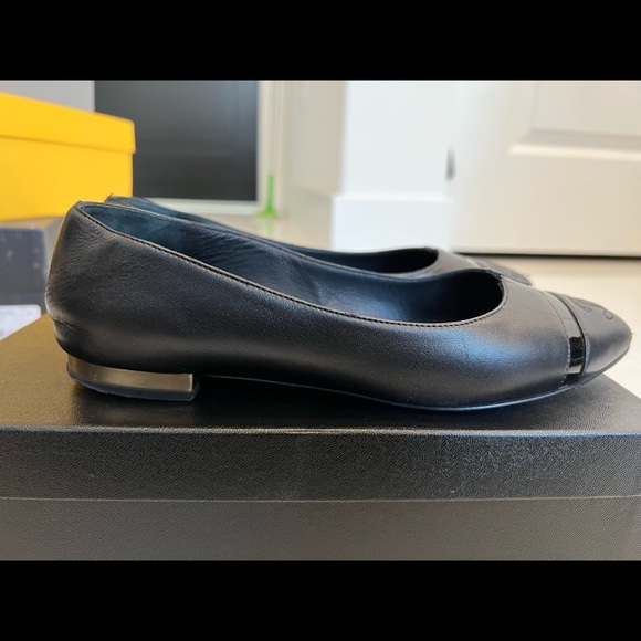 Chanel Black Ballerina Flats size 36.5 - Picture 4 of 9